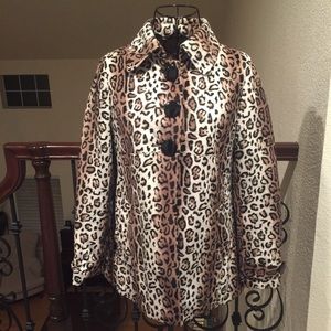 Gal Fit Japan: Faux Leopard Jacket with Collar